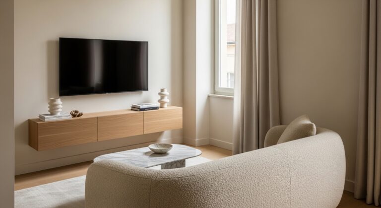 Come Integrare la TV in un Soggiorno Piccolo: 14 Soluzioni di Alto Design